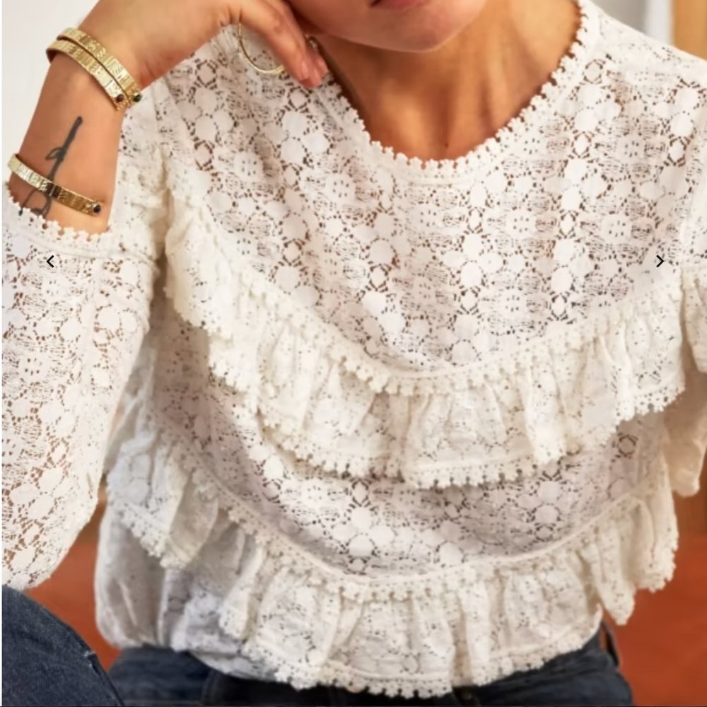 Sezane NINON BLOUSE - white